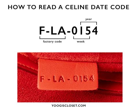 authentic celine bag code.